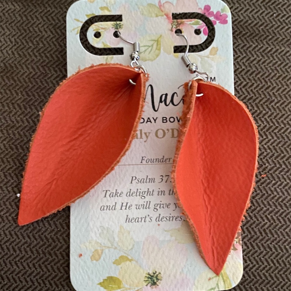 NEW Genuine Leather Earrings